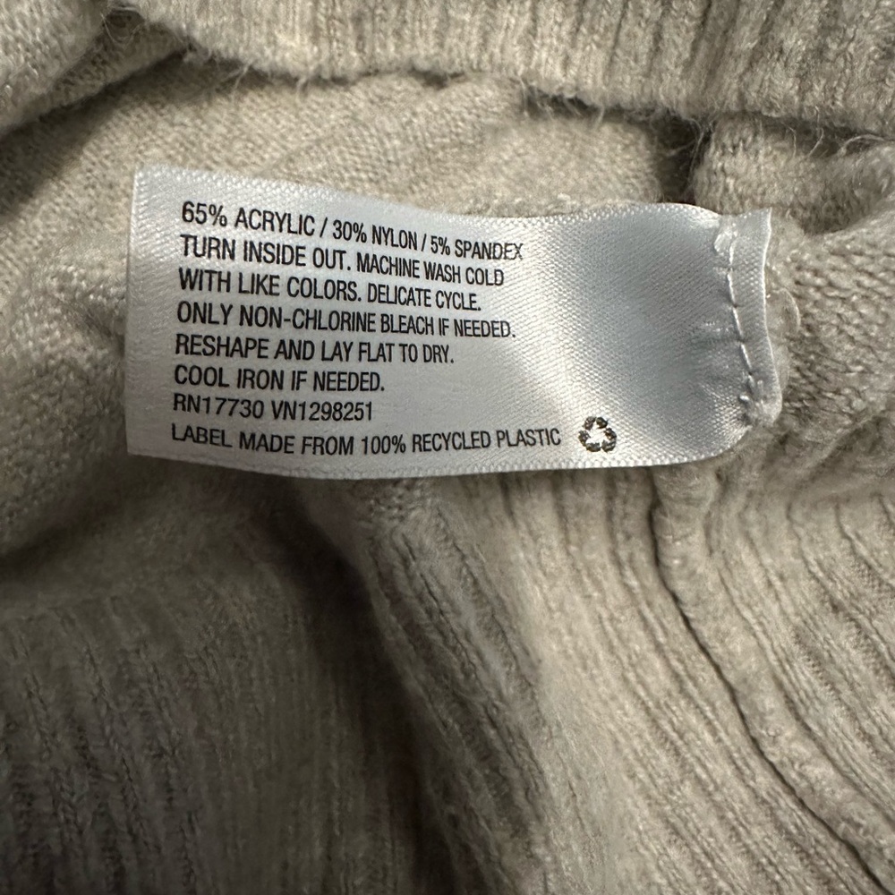 A New Day Crewneck Ribbed Hem Sweater Heathered Oatmeal Tan Women’s Size M - Picture 4 of 6